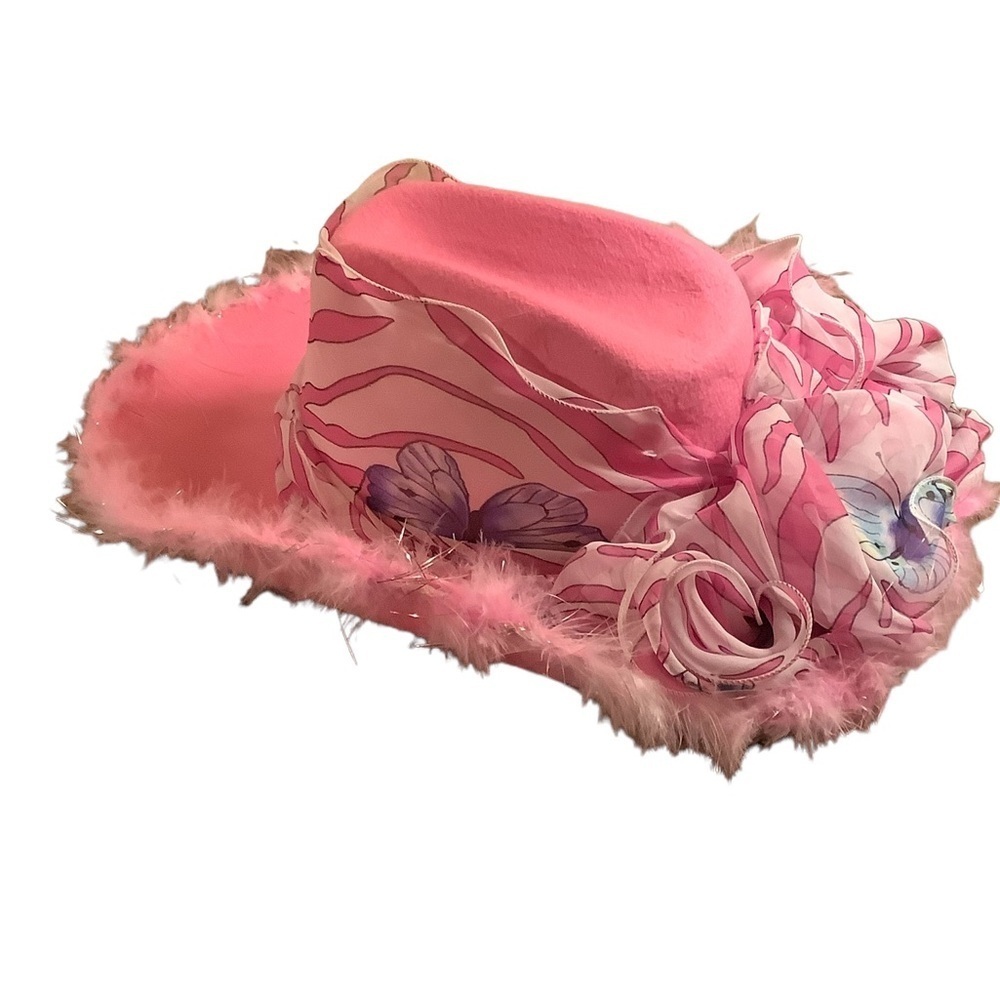 Pink Felt Party Cowboy Hat - Picture 6 of 7